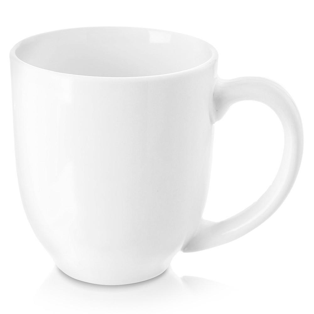 MONA PORZELLANBECHER, Porzellan, weiß, 450 ml - Weiß, Keramik (0.45L) - Orion 