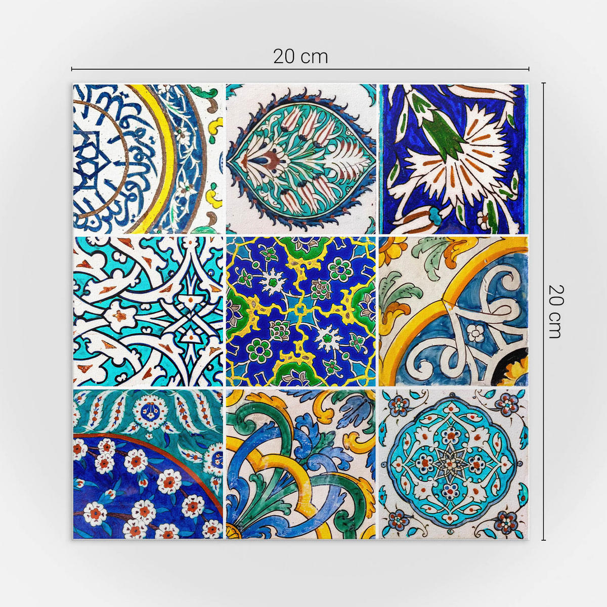 WANDPANEEL 20 Stück 20x20 cm selbstklebend Cordalla - Dunkelblau, Kunststoff (20/1.6/20cm) - Wallfluent