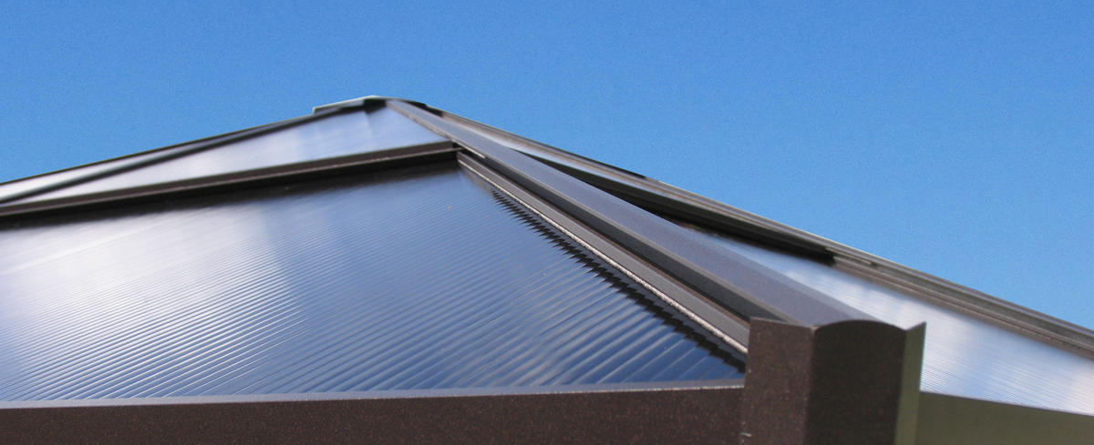 HARDTOP Pavillon 3x3,6m mit 4 Seitenteilen - Schwarz/Braun, Metall (300/263/360cm) - QUICK STAR
