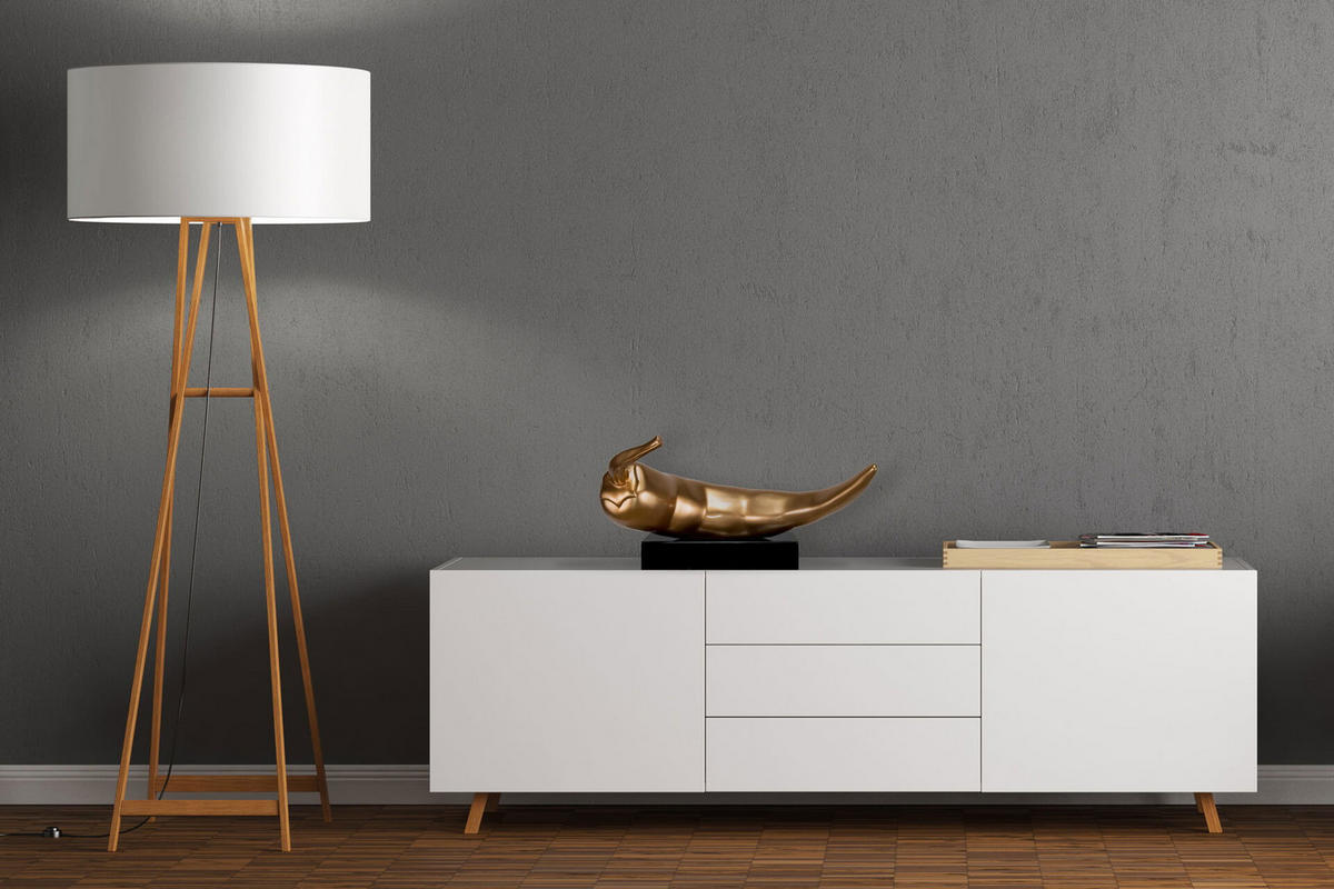 SKULPTUR Gold 48/55 cm - Goldfarben, Stein (4.2/55/17cm) - KUNSTLOFT