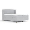 BOXSPRINGBETT Segni Hellgrau 160/200 cm mit Matratze und Topper - Hellgrau/Schwarz, Holz/Holzwerkstoff (160/200cm) - Maison de Reve