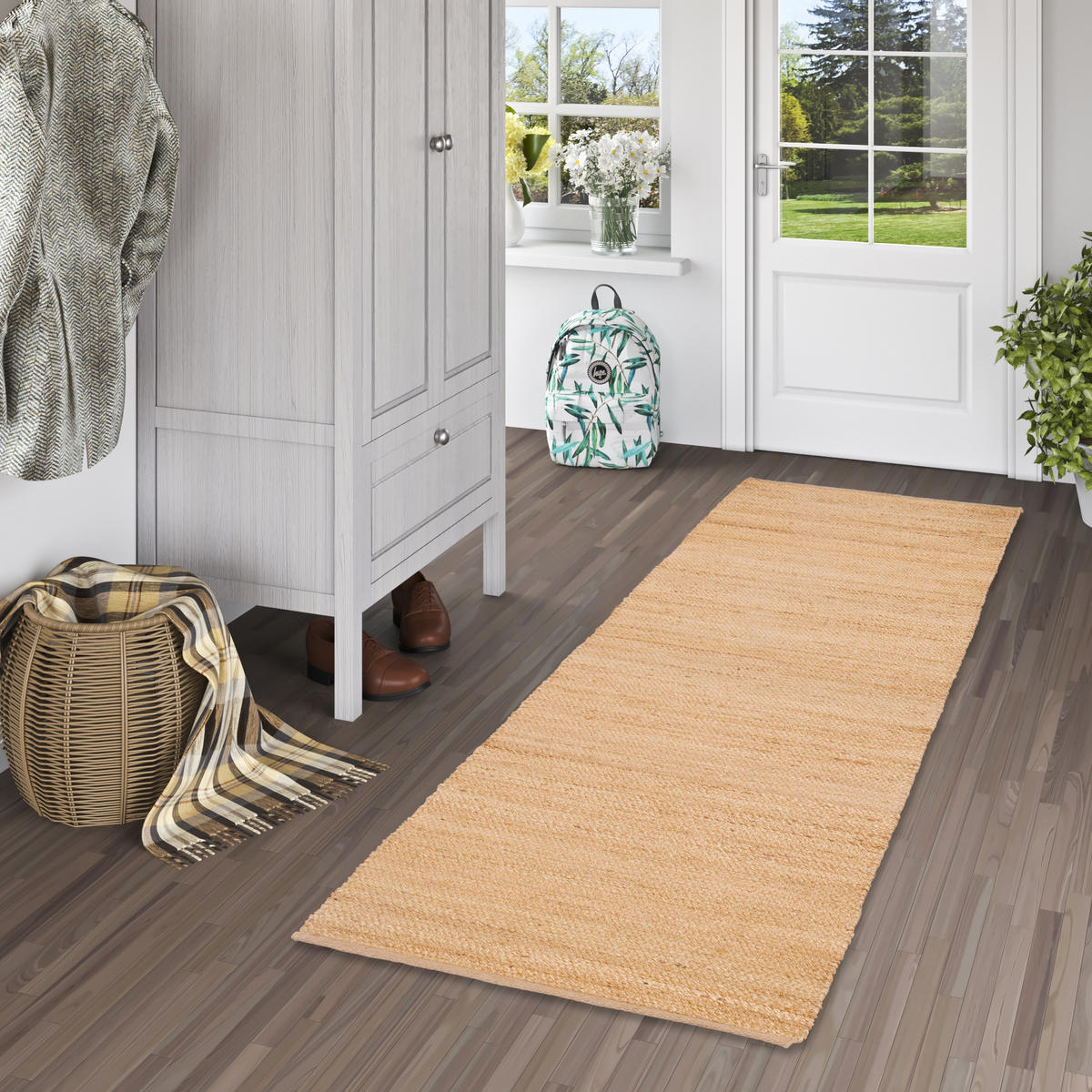 NATURFASER TEPPICH LÄUFER JUTE SALSA - Braun, Textil (80/150cm) - Pergamon