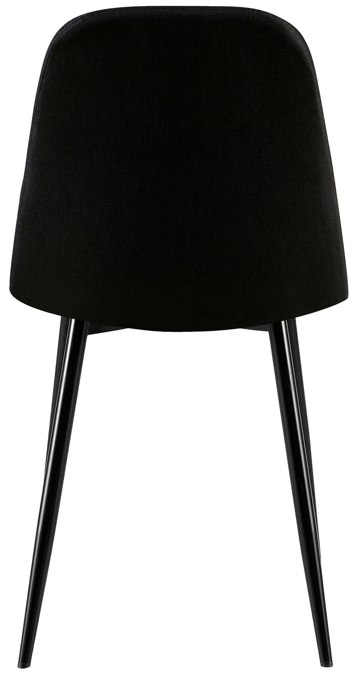 STUHL 4er Set Stoff Schwarz - Schwarz, Textil/Metall (44/88/54cm) - CLP