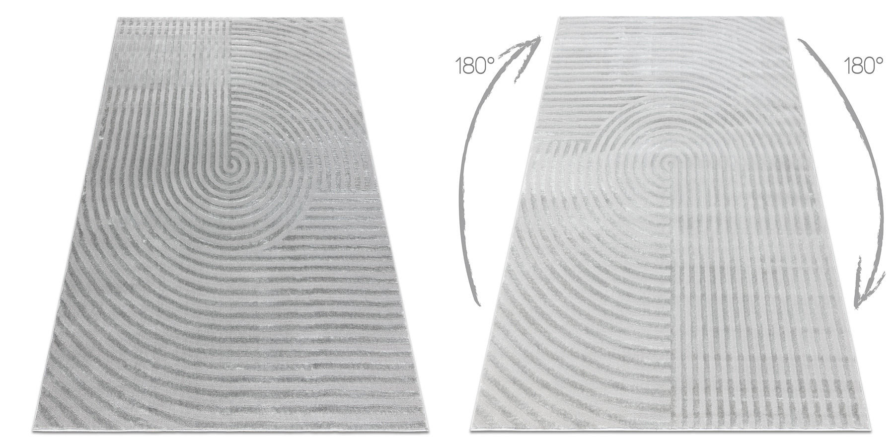 TEPPICH Balance 120/170 cm - Grau, Textil (120/170cm) - rugsX