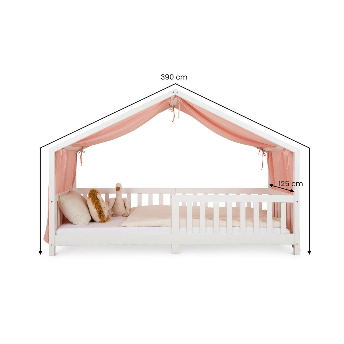 HAUSBETT-HIMMEL LIAN rosa - Rosa, Textil - IDIMEX