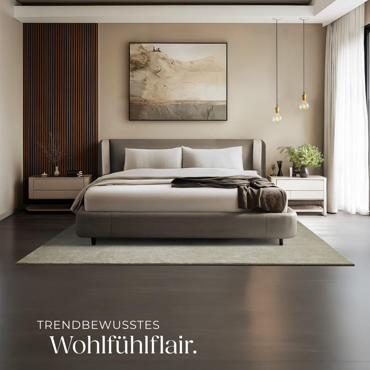 KURZFLORTEPPICH Soft Zone,rutschfeste Unterseite,Sand - Sandfarben, Textil (230/160cm) - tectake