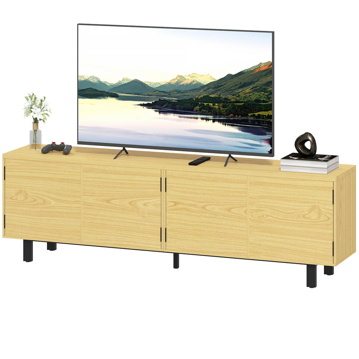 TV-MÖBEL Braun 1 Stück - Braun, Holzwerkstoff (180/55.5/35cm) - GiPP