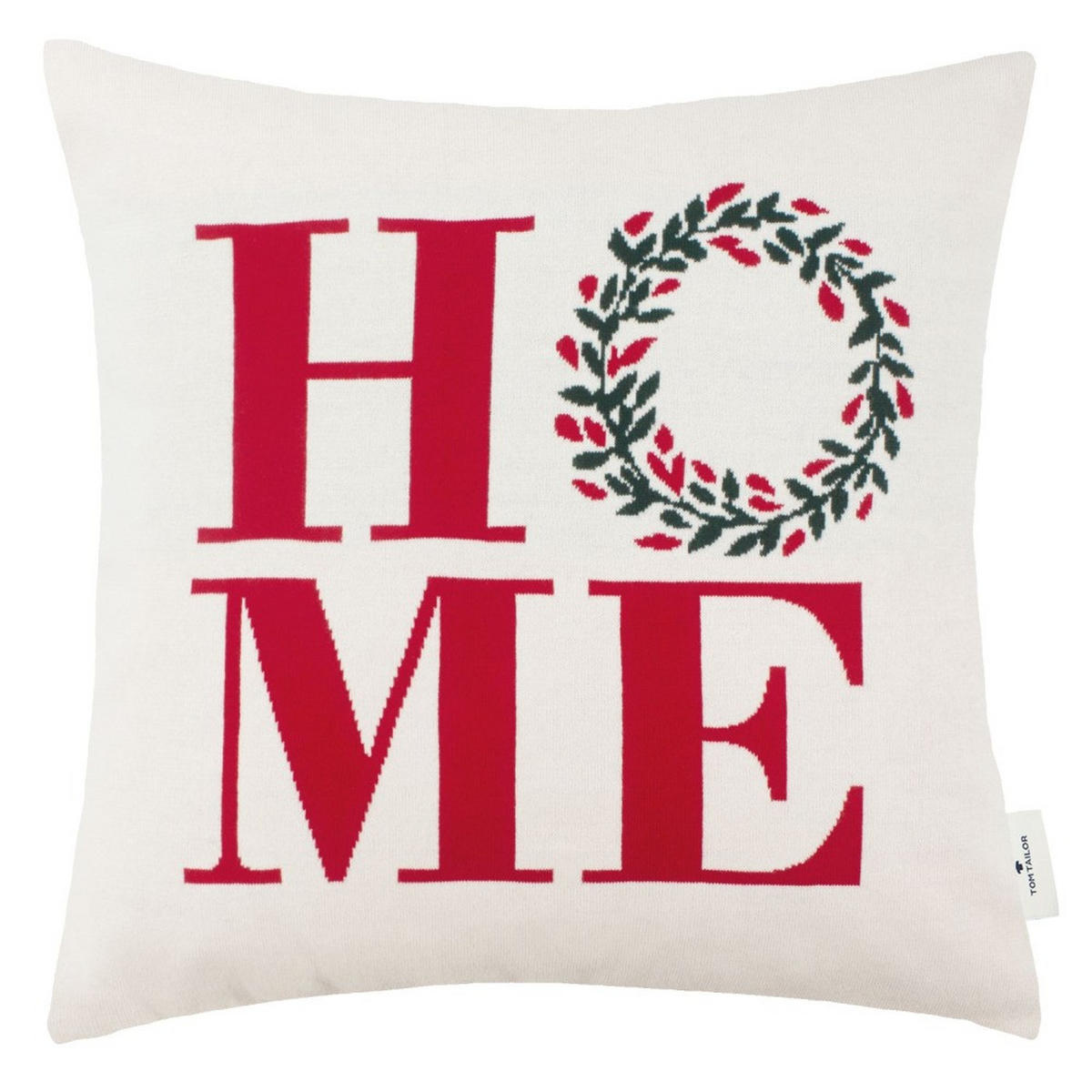 ZIERKISSENHÜLLE Xmas Home rot 45x45cm - Rot, Textil (45/45cm) - Tom Tailor