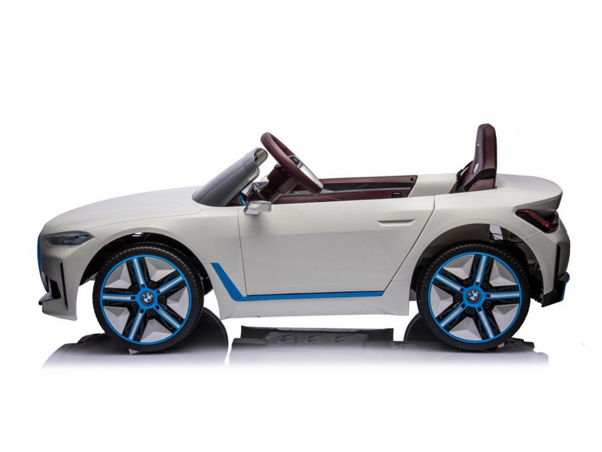 KINDER ELEKTROAUTO BMW i4 weiß - Weiß, Kunststoff (115/67/54cm) - TPFLiving