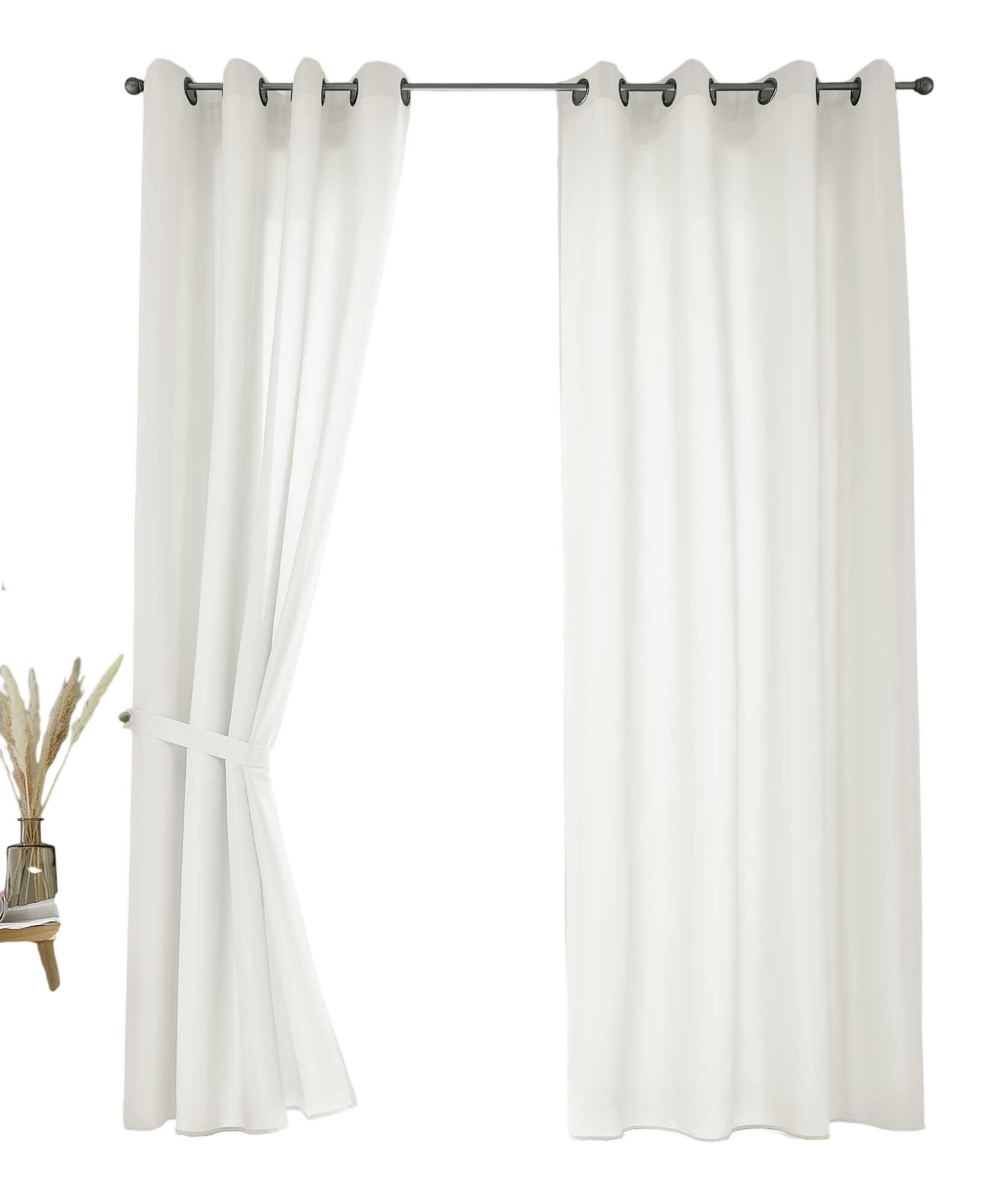 VORHANG 2ER SET BERLIN HxB 245x140cm Creme - Creme, Textil (140/245/245cm) - Gardinenbox