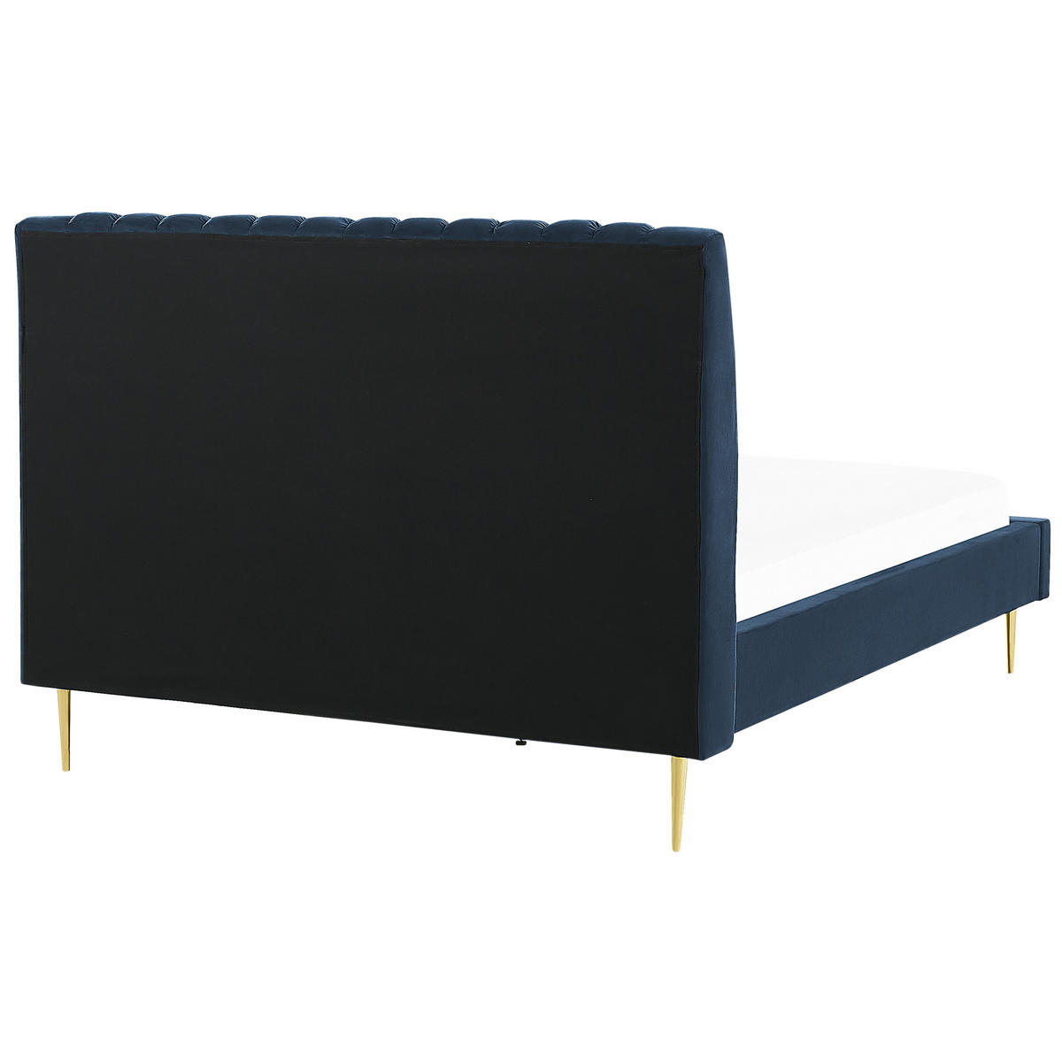KÁRPITOZOTT ÁGY 140/200cm Sötétkék Marville - sötétkék, textil (140/200cm) - Beliani
