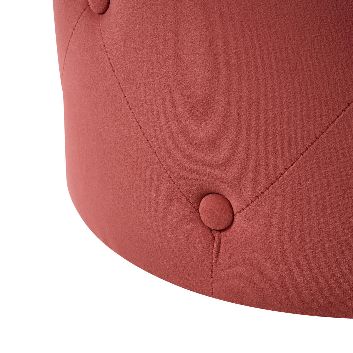 POUF Corolla 40/40/40 cm - Rot, Textil (40/40/40cm) - Beliani