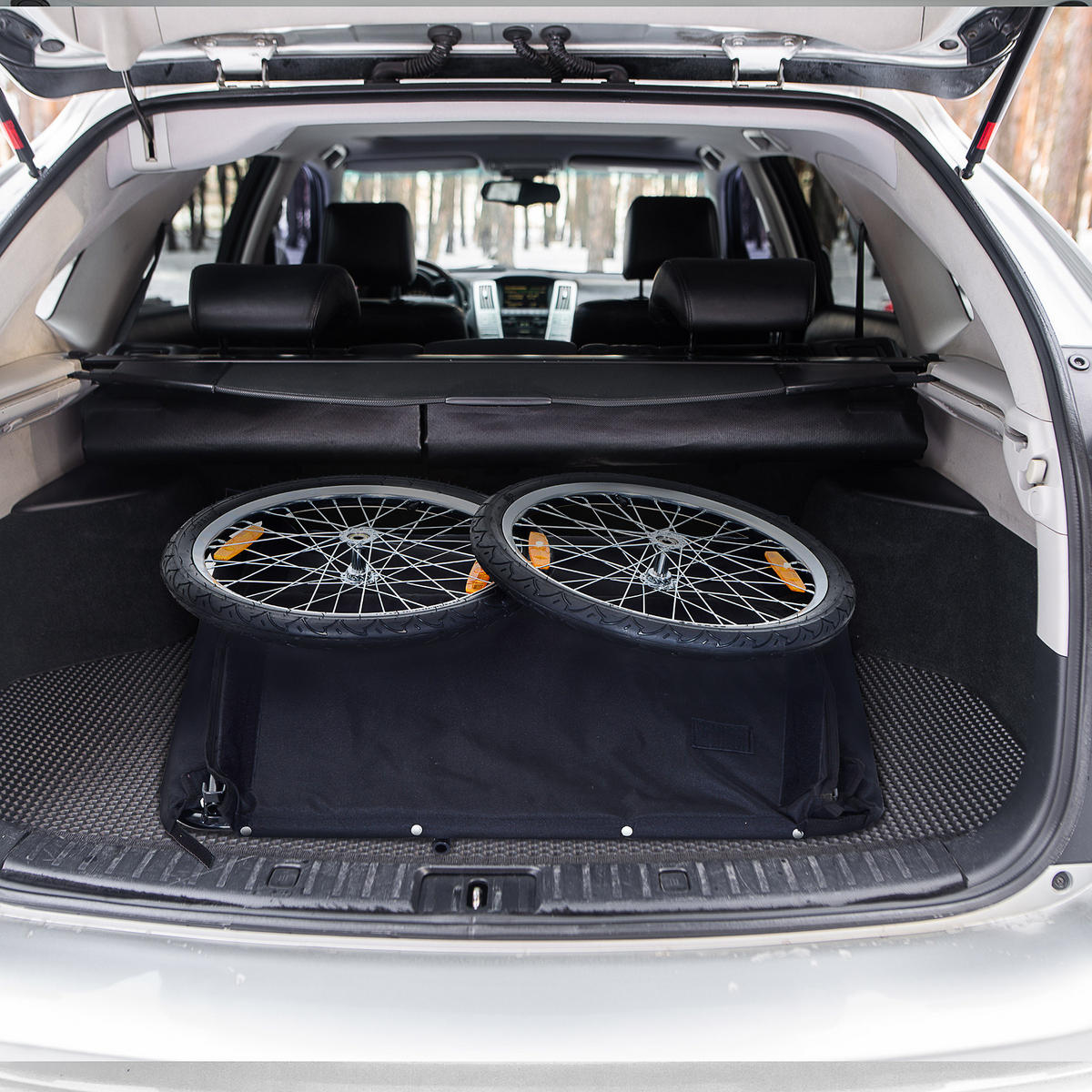 FAHRRADANHÄNGER, Stahl, Weiß/Schwarz, L140 x B77 x H65 cm - Weiß, Metall (77/65/130cm) - HOMCOM