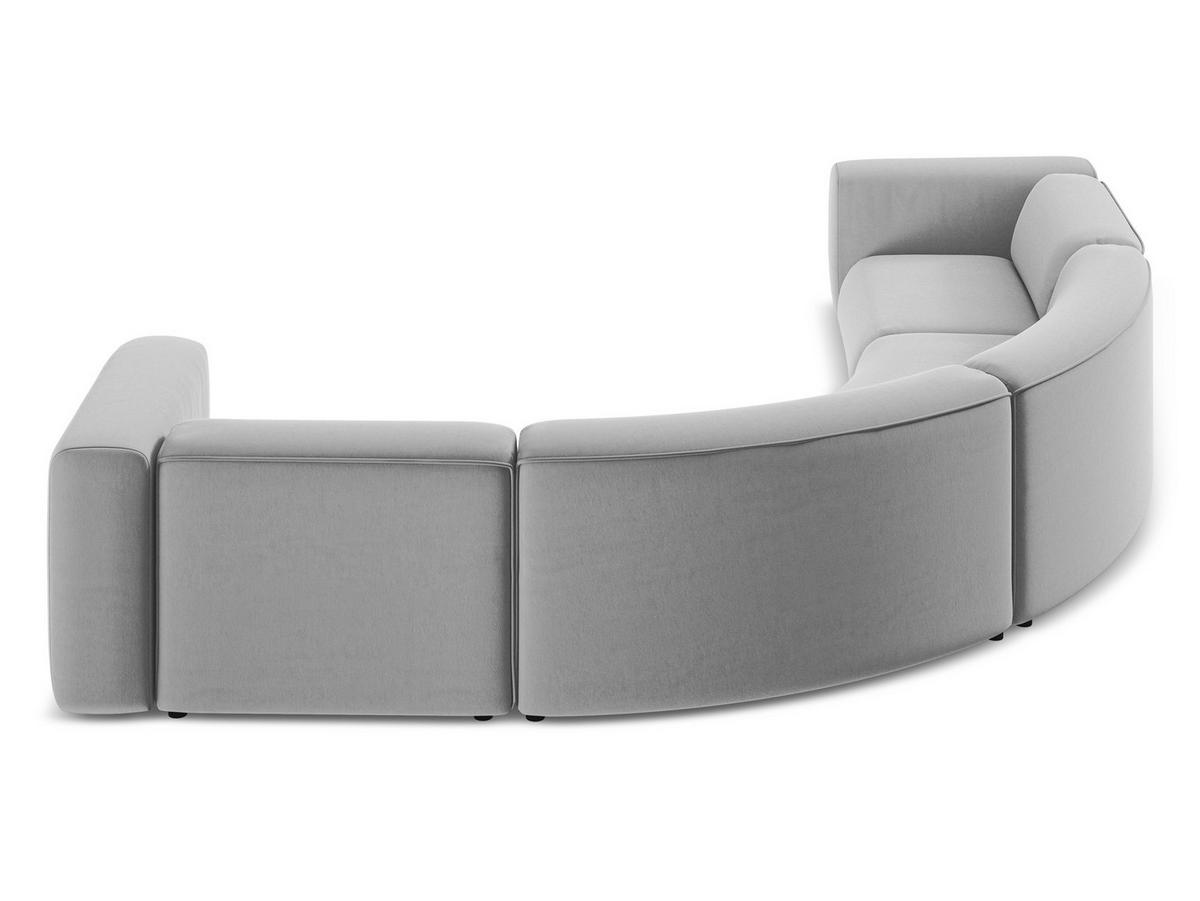 4-SITZER-SOFA Samt Stoff Creme - Perlmutt/Creme, Kunststoff/Textil (319/70/89cm) - Makamii