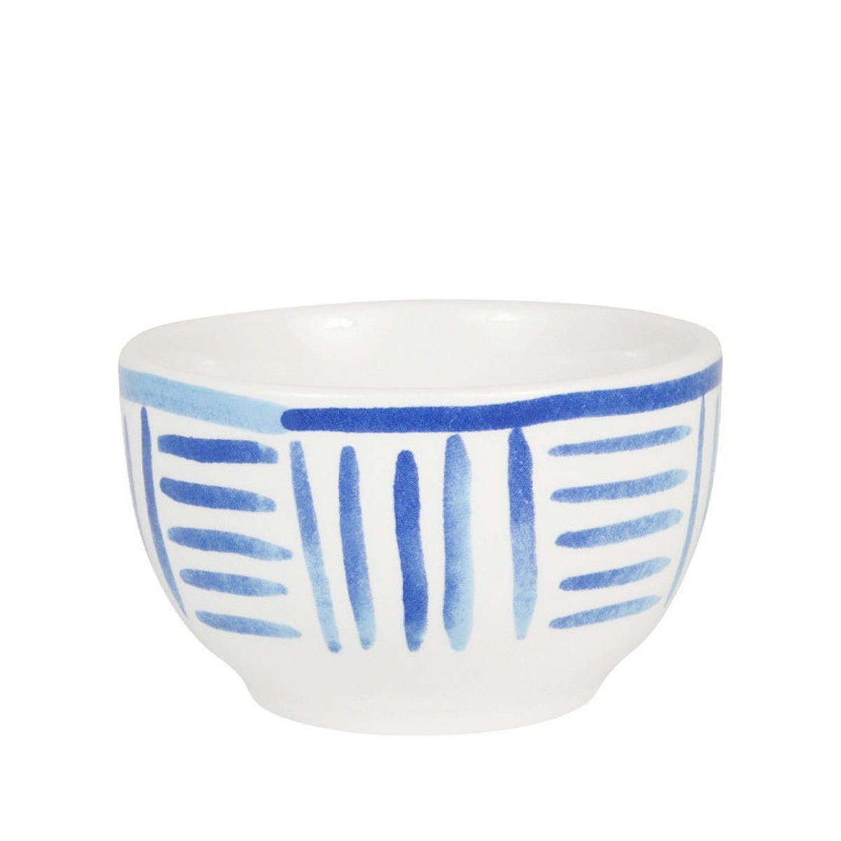 SCHALE Blue Stripes in Blau - 8cm - Multicolor, Keramik (8.7/5.5/8.7cm) - Blond Amsterdam