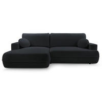 ECKSOFA Fuerro Schwarz Strukturstoff - Schwarz, Kunststoff/Textil (260/168cm) - Selsey
