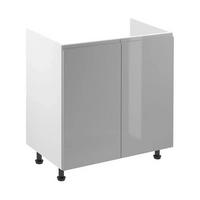SPÜLENUNTERSCHRANK – 80 cm – D80Z – Velmora – Grau - Grau, Holzwerkstoff (80/82/47cm) - ROYAL24_MARKT