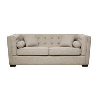 SOFA aus Leinengewebe 206/76/94 cm - Beige, Textil (94/76/206cm) - Signature