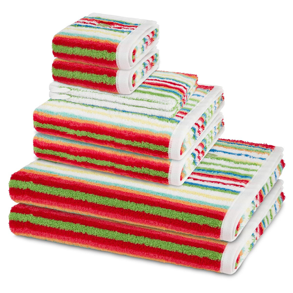 FROTTIERSET Vita 8-teilig - Rot, Textil (50/100cm) - Ross