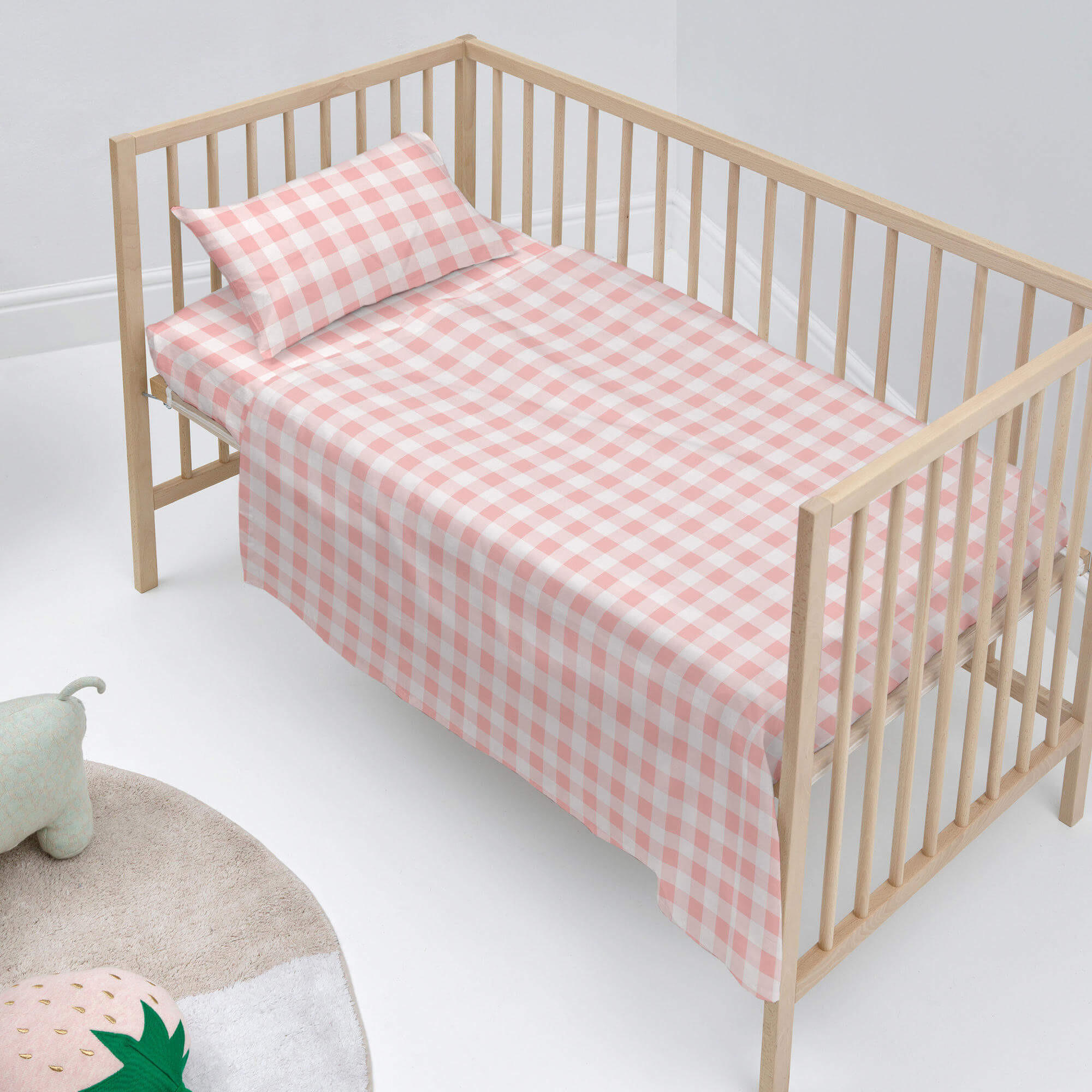 BETTWÄSCHE 2er-Set teiliges vichy 120x180 cm (kinderbett) rosa - Pink, Textil (120/180cm) - Happy Friday