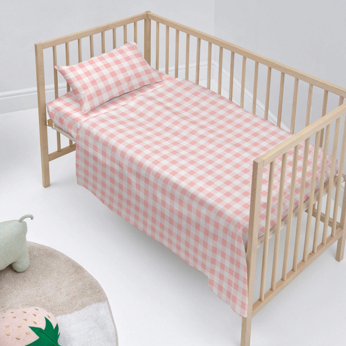 BETTWÄSCHE 2er-Set teiliges vichy 120x180 cm (kinderbett) rosa - Pink, Textil (120/180cm) - Happy Friday