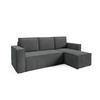 ECKSOFA Roda Grau, Cord-Ecksofa mit Schlaffunktion - Grau, Holzwerkstoff/Textil (248/150cm) - Bettso