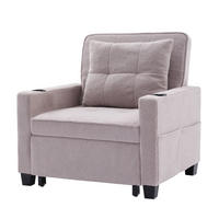 RELAXSESSEL 87/74/84 cm Grau mit Getränkehaltern und USB Anschluss - Grau, Textil (74/84/87cm) - Oxeza