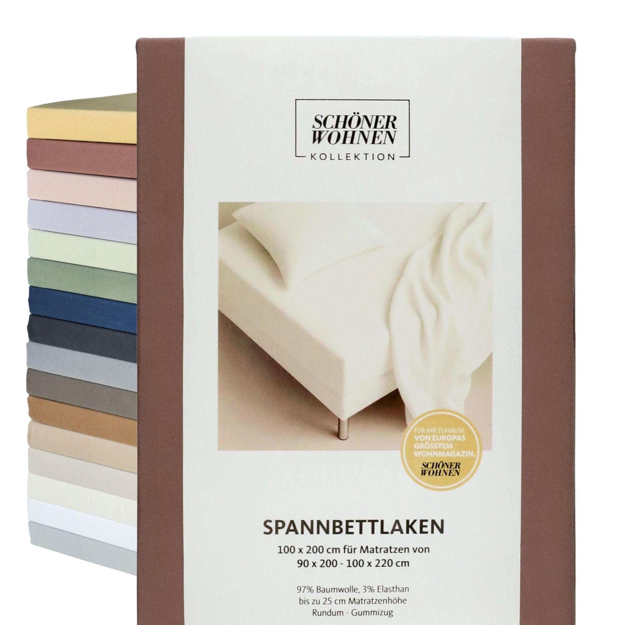 SPANNBETTLAKEN FLAT - Weiß, Textil (200/200cm) - Schöner Wohnen