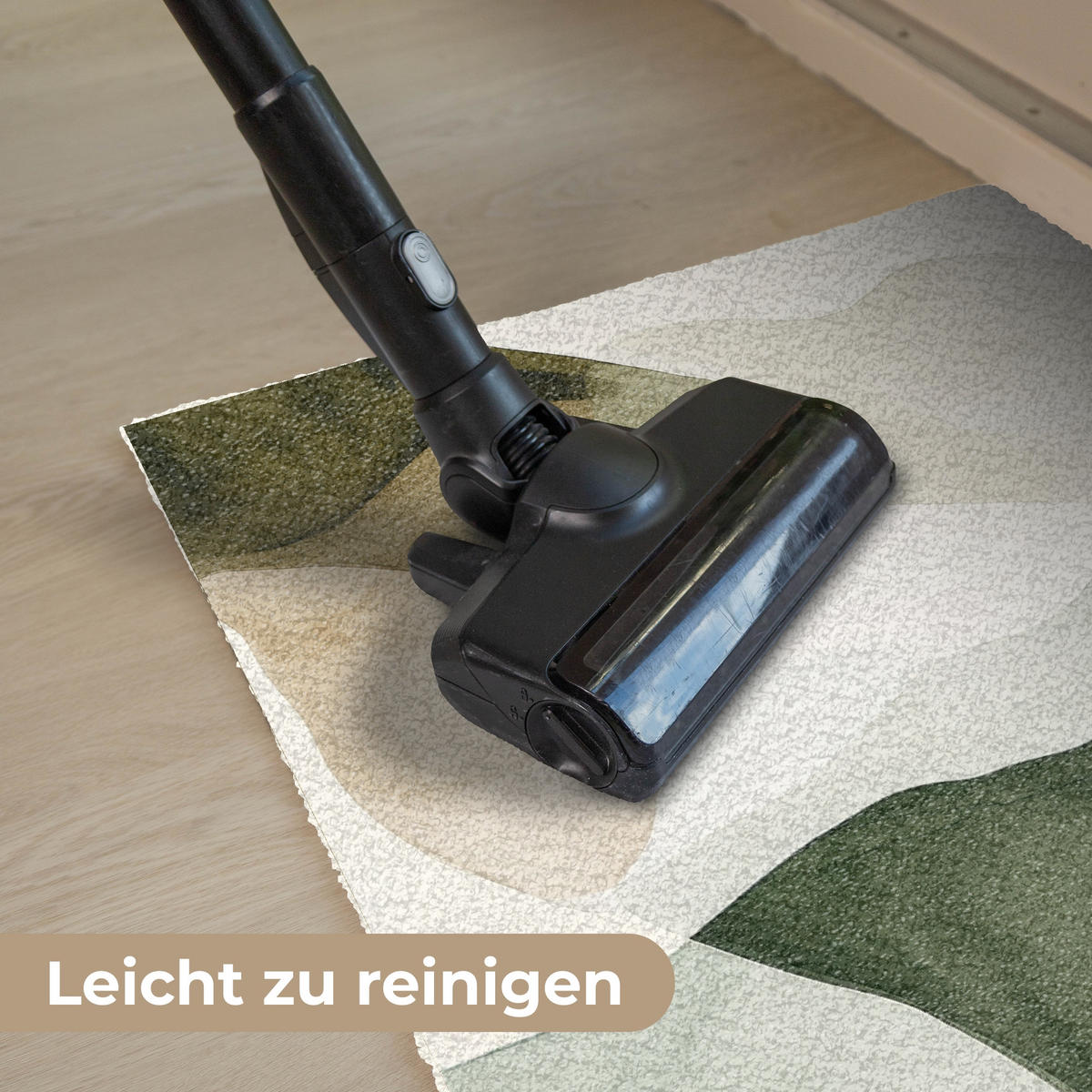 FUSSMATTE Japandi - Abstrakt - Grün 90x60 cm - Multicolor, Kunststoff (90/0.4cm) - MuchoWow