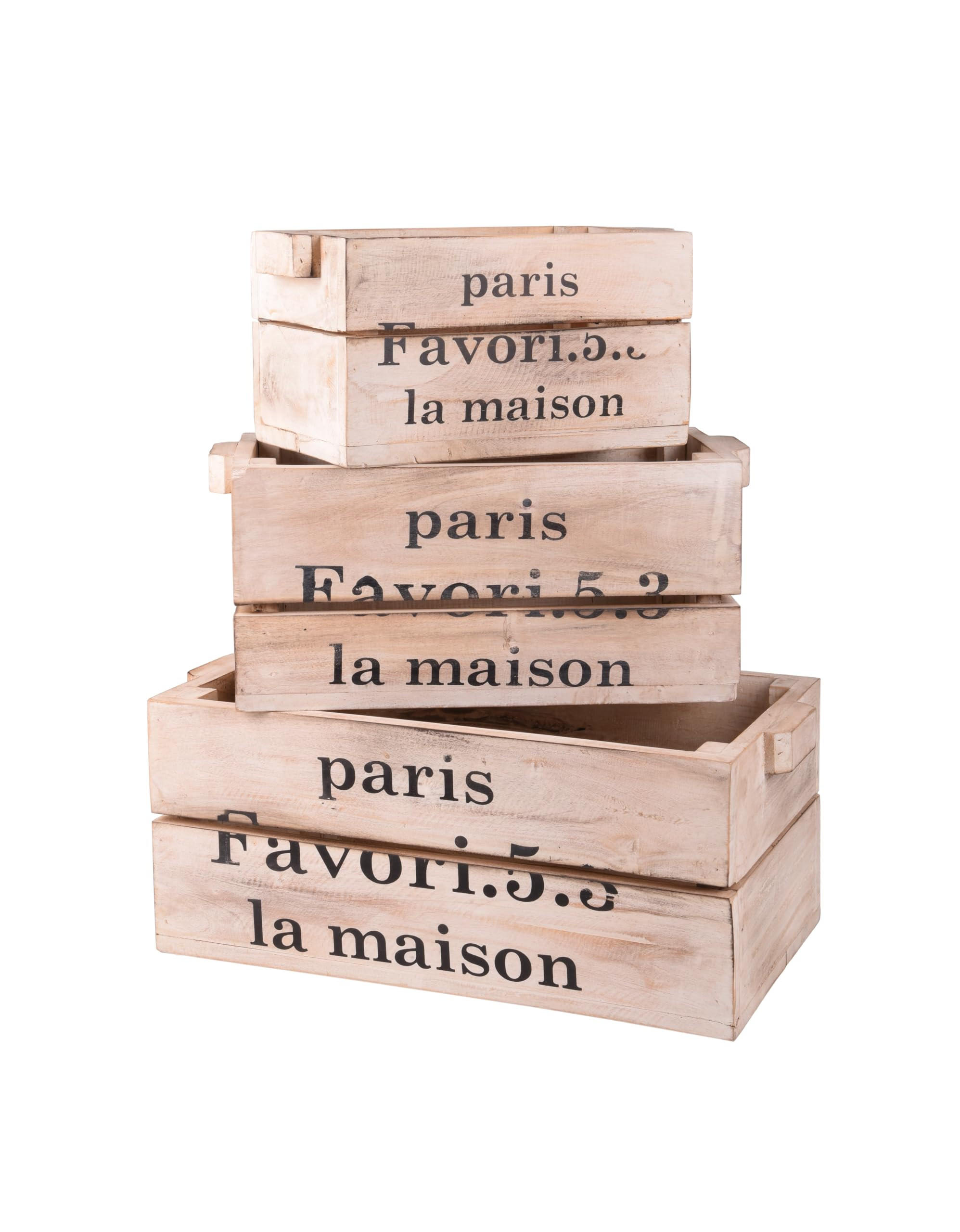 BLUMENKASTEN Marta 3er Set Natur Mahagoni Pflanzkasten - Naturfarben, Holz (25.5/20/49cm) - DELUKE