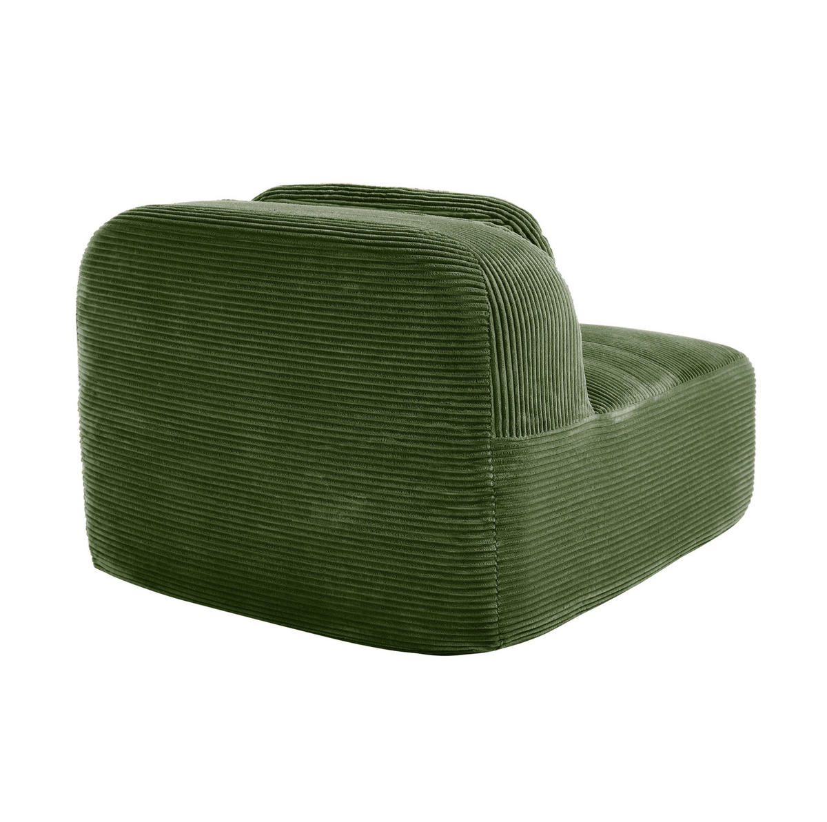 ECKSOFA 90/103/75 cm grün aus Cordstoff modular und montagefrei - Grün, Textil (103/90cm) - OKWISH
