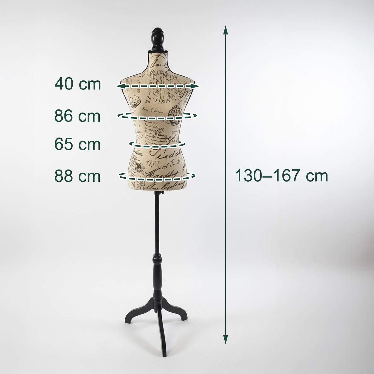 ŠIJACIA panna - béžová, drevo/textil (41/167/34cm) - Relaxdays