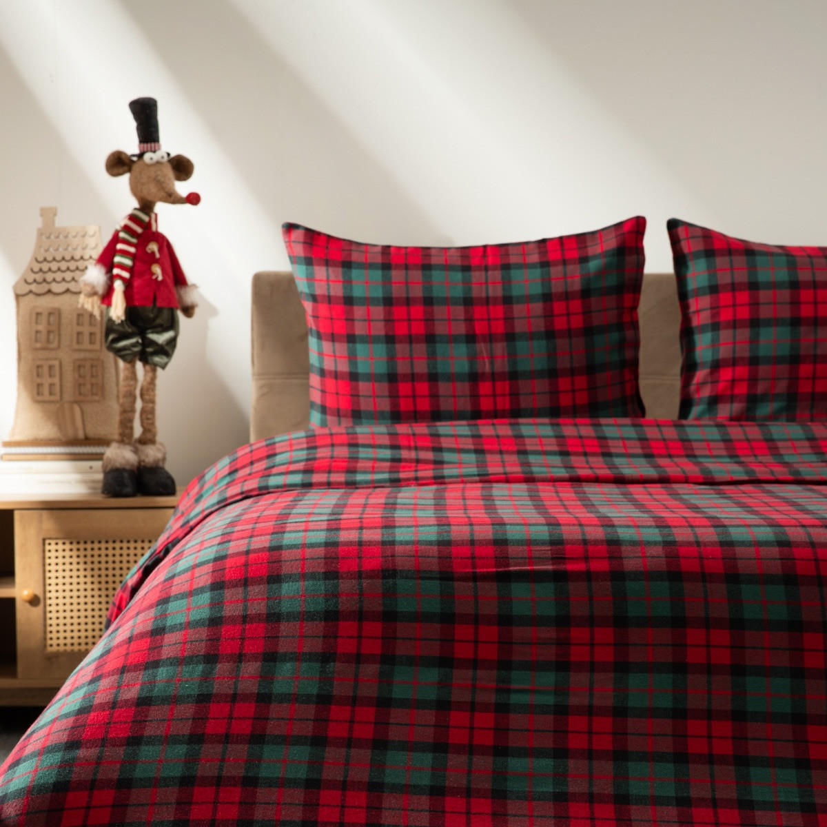 BETTWÄSCHE Tartan Flanell rot 160/200 cm - Rot, Textil (160/200cm) - Homla