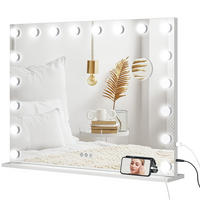 SCHMINKSPIEGEL DE-18032 80/62 cm, dimmbar, 3 Lichtmodi - Weiß, Glas (14/80/62cm) - ComfortXL