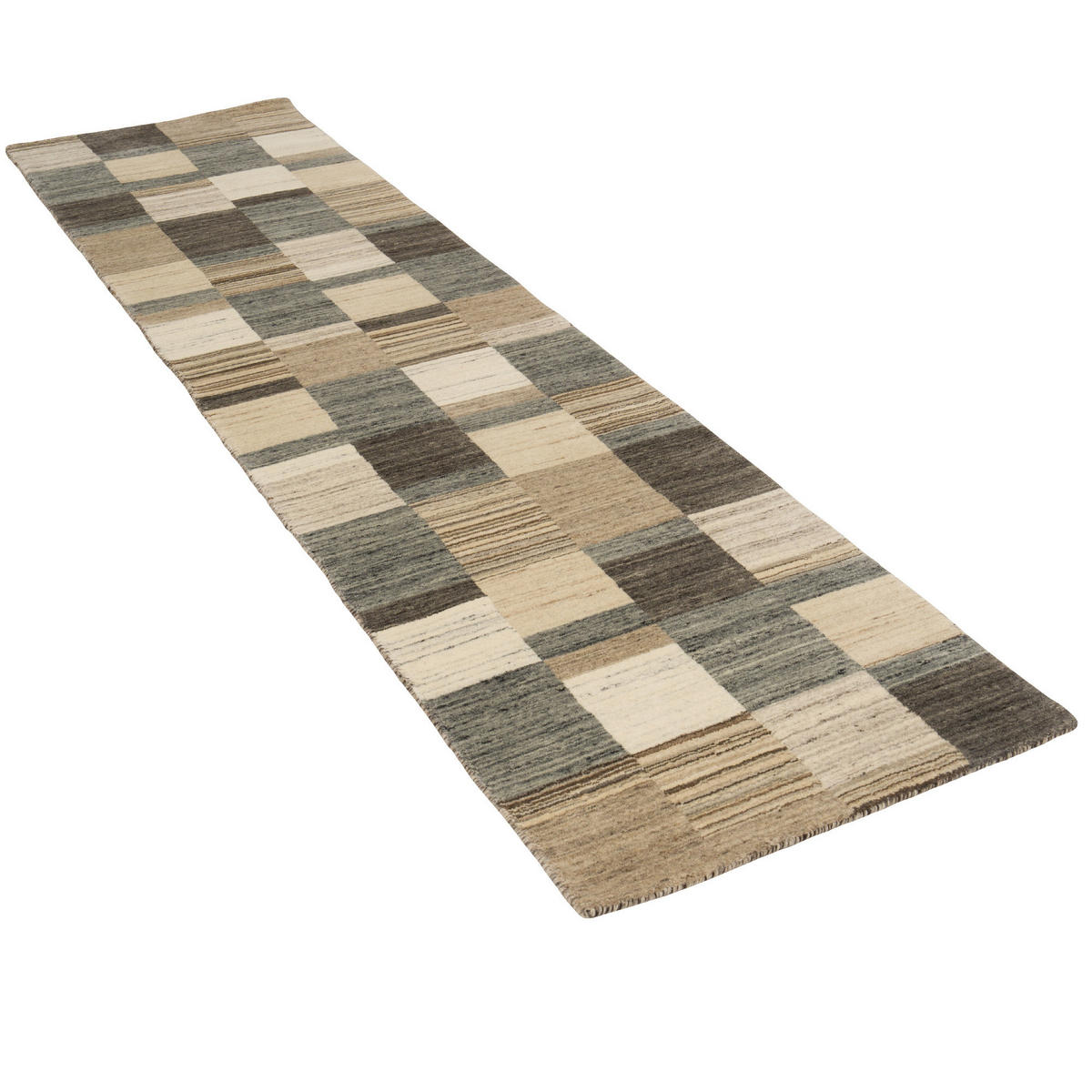 NATUR WOLLE TEPPICH GABBEH ESTA LÄUFER - Naturfarben, Textil (90/160cm) - Pergamon