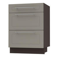 SCHUBLADENUNTERSCHRANK Kvantum D3M/60 60 / 50 / 82cm - Dunkelgrau/Beige, Holz/Holzwerkstoff (60/82/50cm) - Feldmann-Wohnen