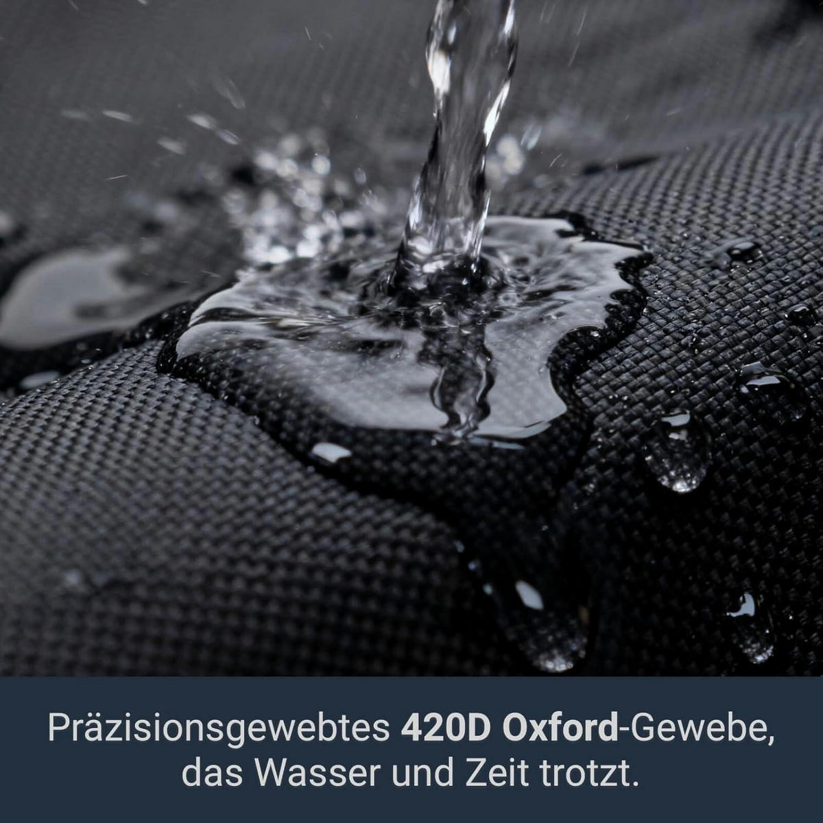 GARTENBANK Abdeckung 134 x 70 x 60/88 cm Wasserdicht UV-beständig - Schwarz, Textil (134/60/70cm)
