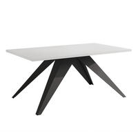 AUSZIEHTISCH XANDRO 140/80/76 cm mit Metallgestell, Schwarz / Weiß - Schwarz/Weiß, Holzwerkstoff/Metall (80/140/76cm) - Idohome