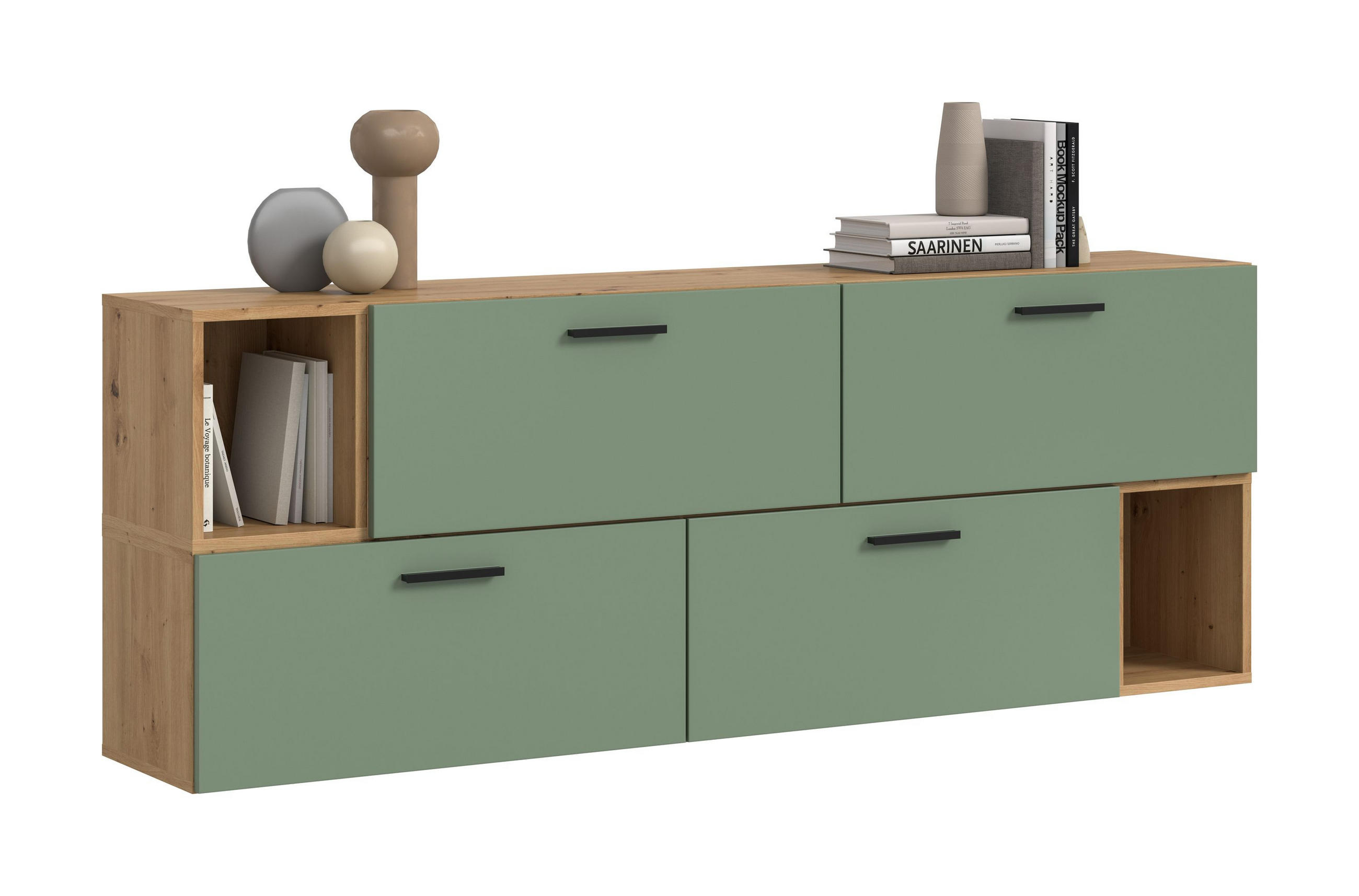 XXXLutz Wohnwand Eiche Artisan 176x97x34 cm