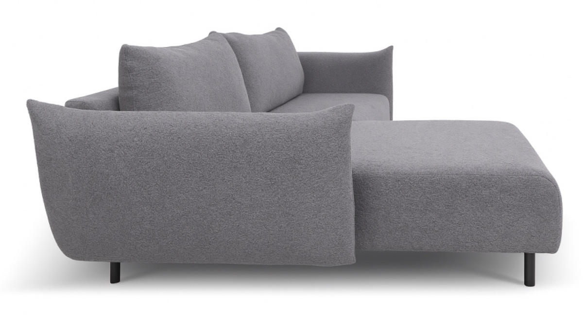 ECKSOFA Grau DELI Mit Schlaffunktion Links Beine - Grau, Textil (257/171cm) - Sepro Meble