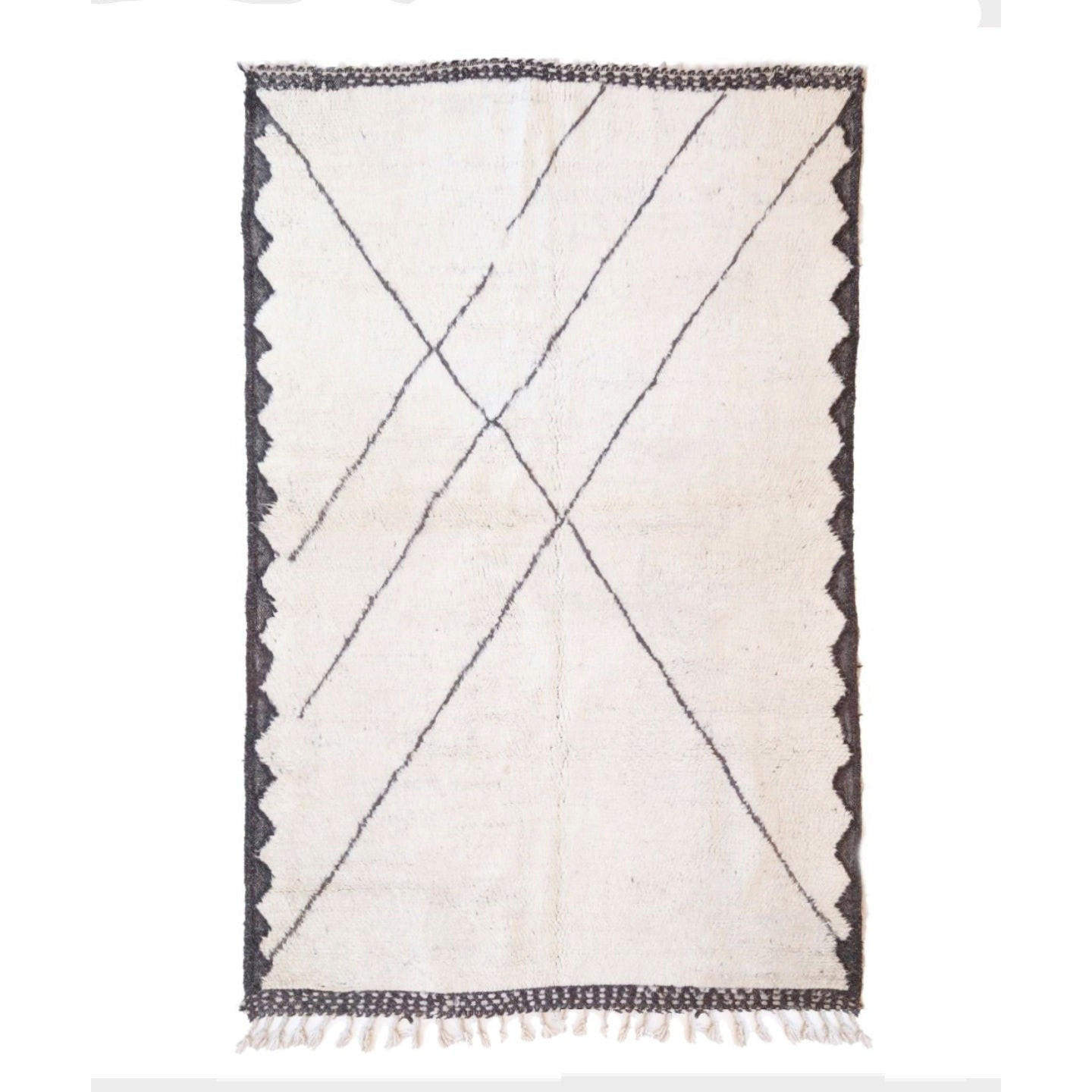 BERBERTEPPICH aus reiner Wolle 168x 261 cm - Beige, Naturmaterialien (168/261cm) - AFK Living