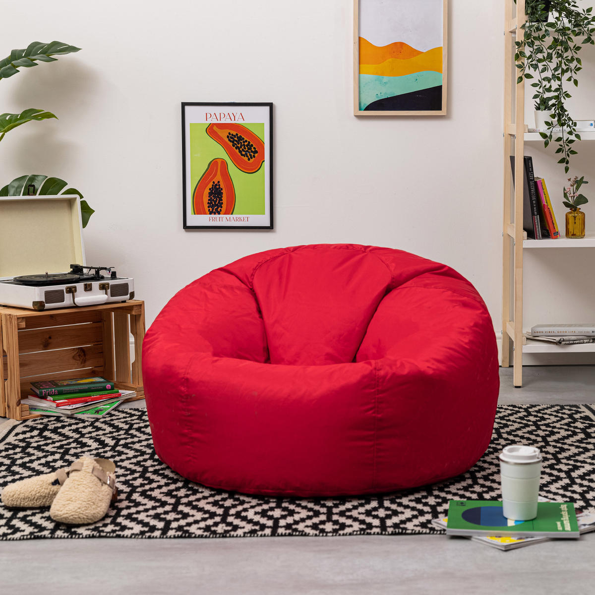 OUTDOORSITZSACK Klassisch - Rot, Kunststoff (85/50/85cm) - Veeva