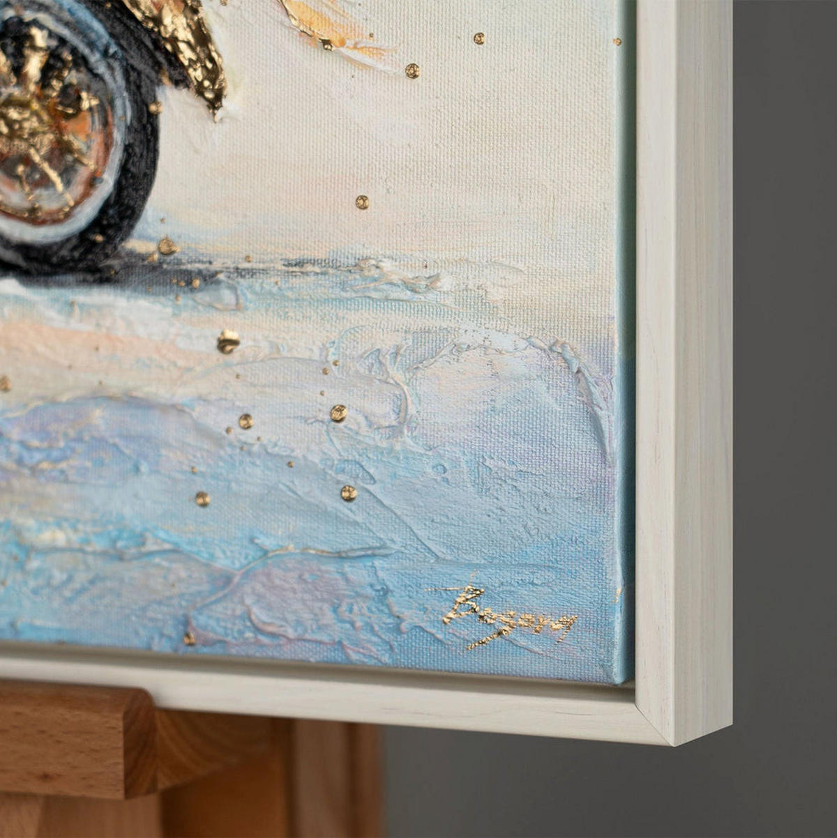 GEMÄLDE Märchenhafte Straße Schattenfugenrahmen Beige 120x60 cm - Beige, Holz (120/60cm) - YS-art gallery
