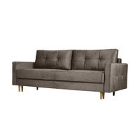 SCHLAFOSOFA Floro 3-Sitzer Stoff Monolith Schokolade - Braun, Holz/Textil (227/92/98cm) - Kaiser Möbel