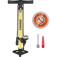 STANDPUMPE mit Manometer und Doppelventilkopf Gelb - Gelb, Metall (22/10/42cm)