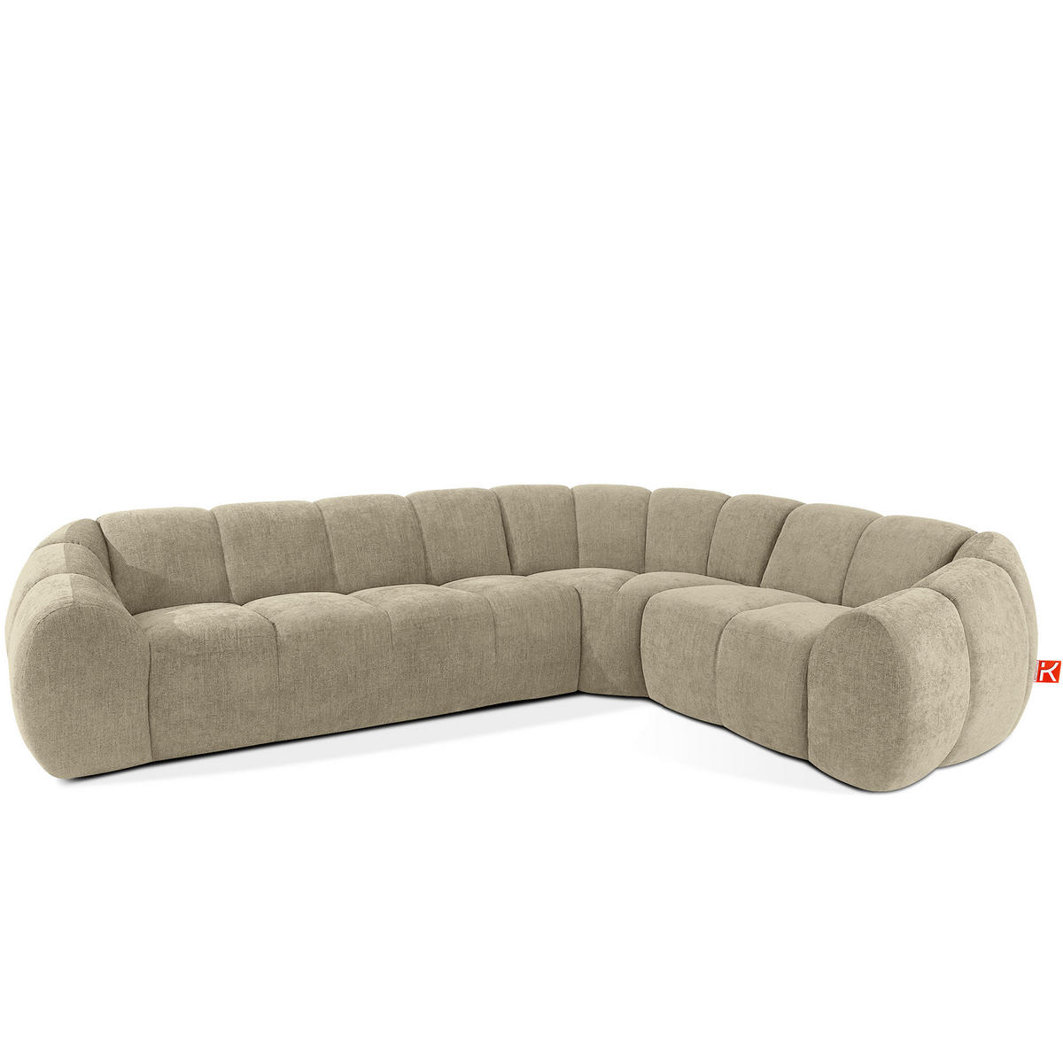 ECKSOFA RECHTS FLAVA, Sandfarben - Sandfarben, Holz/Holzwerkstoff (310/230cm) - KONSIMO®