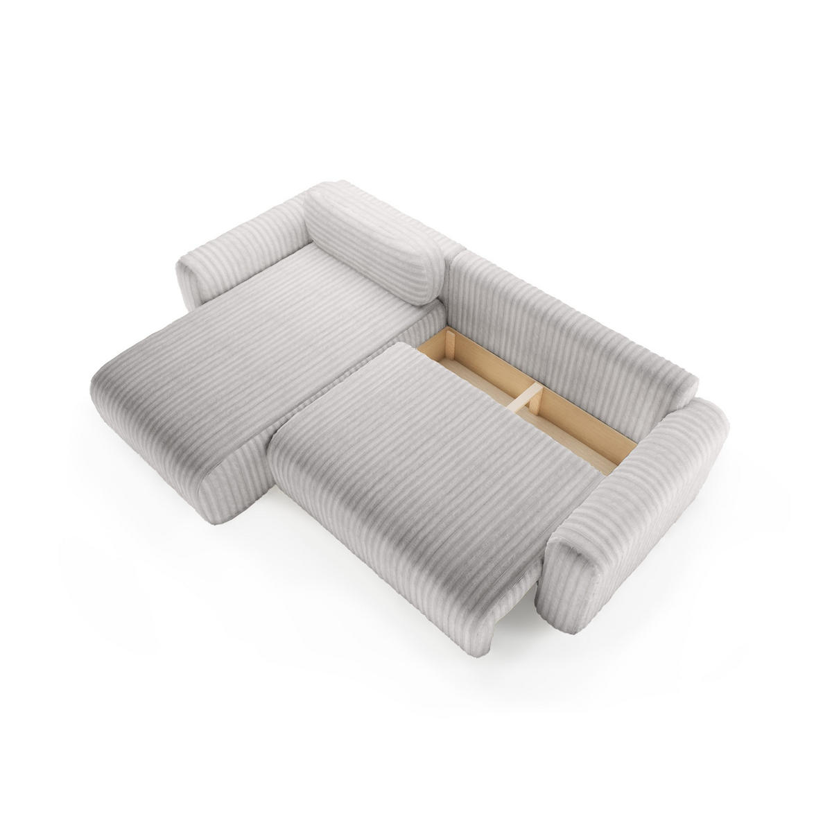 ECKSOFA mit Schlaffunktion Pablitto, Grau - Grau, Textil (286/100cm) - Meblito