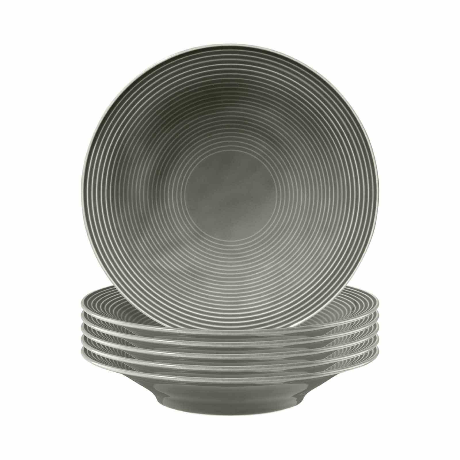 SUPPENTELLER Beat Color Glaze Perlgrau ø 22,5 cm 6er Set - Grau, Keramik (22.5cm) - Seltmann Weiden
