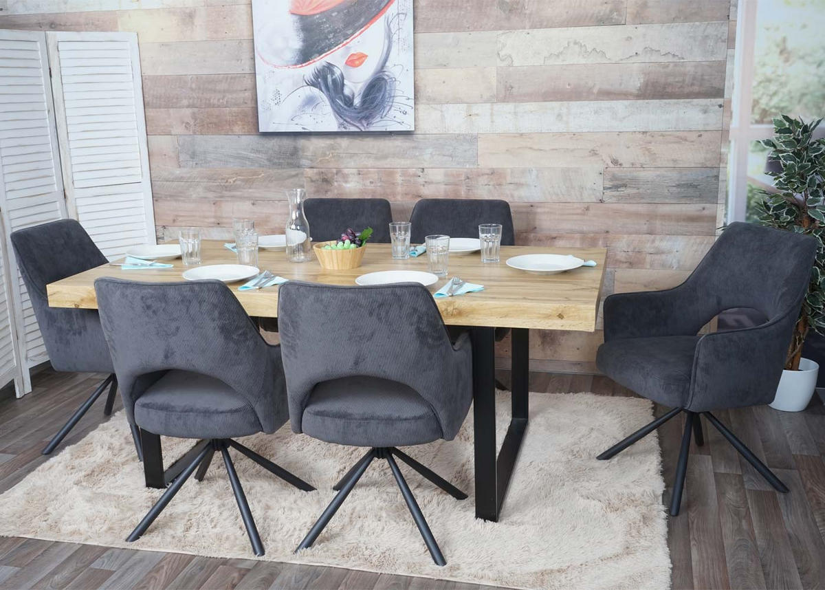 ESSZIMMERSTUHL K3 Braun, Grau - Braun/Grau, Textil (57/89/52cm) - MCW