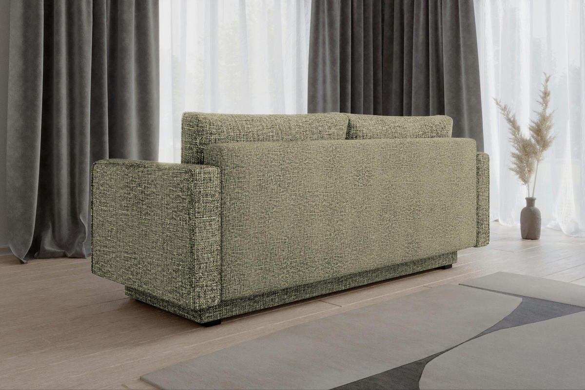 SCHLAFSOFA - Marbella - Grün (IMO 35) - Grün, Holz (230/90/97cm) - Möblo
